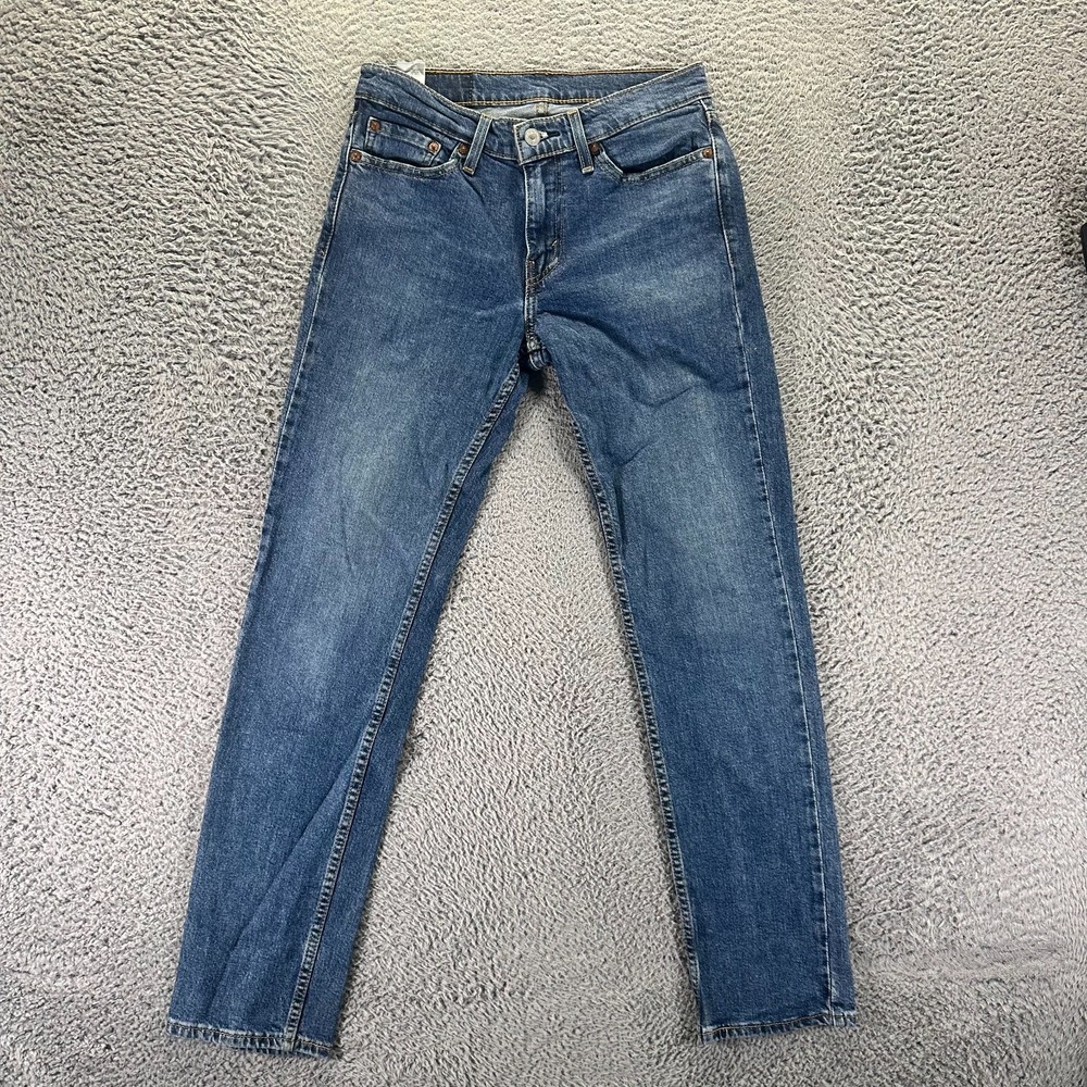 Levi's 511 Jeans Mens 29x32 Blue Cotton Denim Straight Faded Workwear Stretch